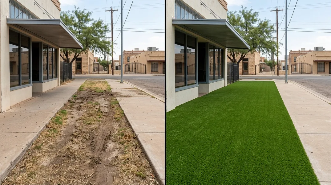 Result artificial grass installation in Laredo - Laredo Artificial Grass Installation
