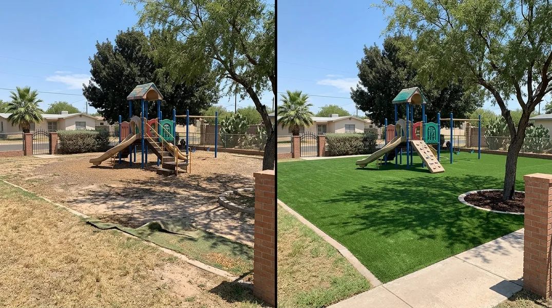 Result artificial grass installation in Laredo - Laredo Artificial Grass Installation
