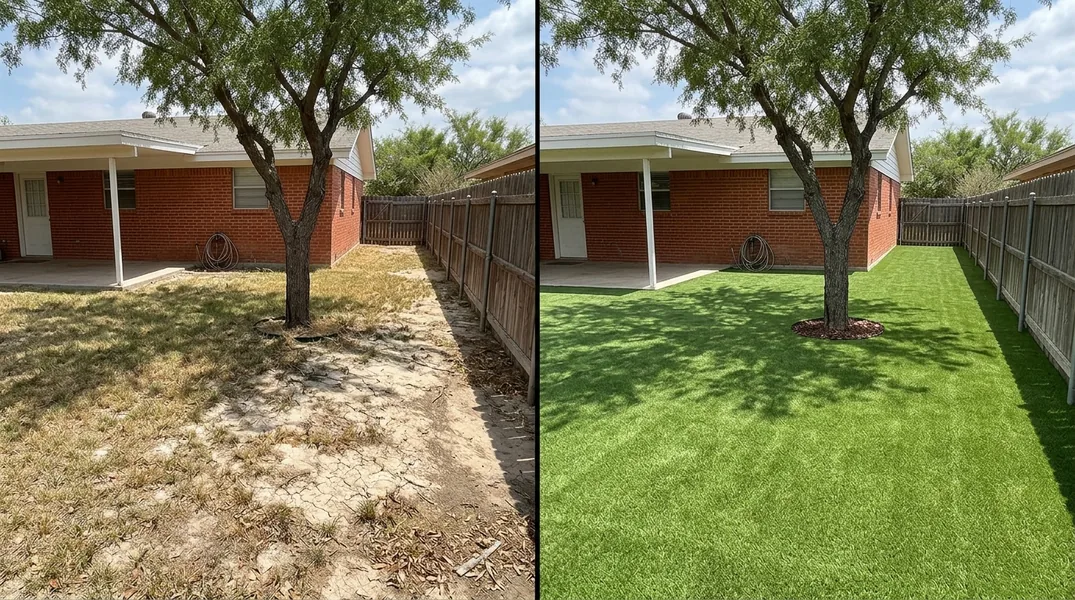Result artificial grass installation in Laredo - Laredo Artificial Grass Installation